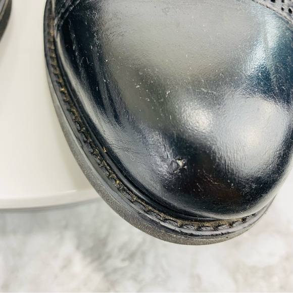 Rockport Leather Oxfords Mens 11 Black Moc Toe Lace Up Career Office Lace Up - Picture 8 of 8